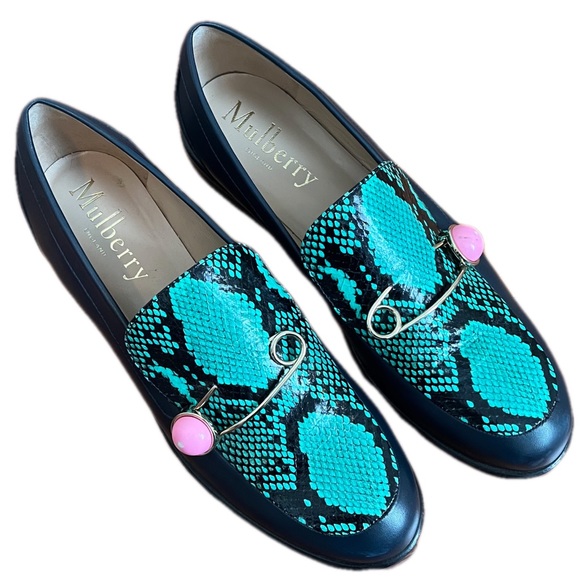 Mulberry Leather Pin Loafers - Picture 5 of 9